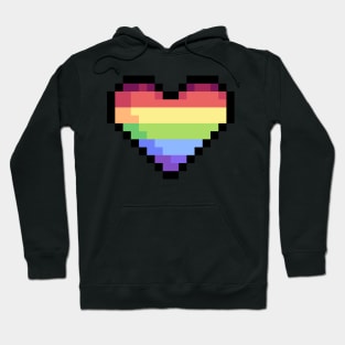 Pixel LGBT Pride Heart Hoodie